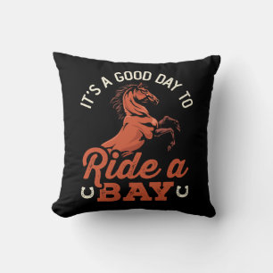 Coussin C'est une bonne journée pour faire du cheval de la