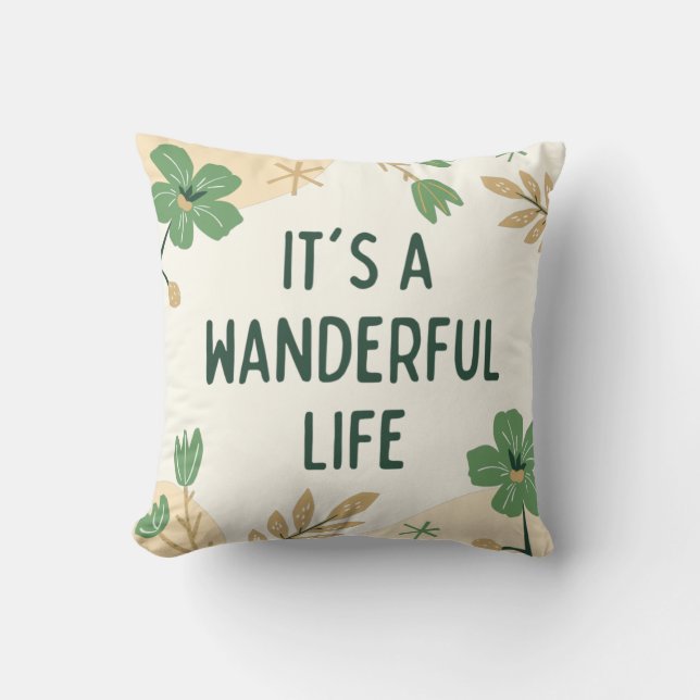 Coussin C'est une vie errante (Recto)