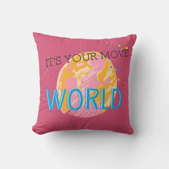 Coussin C'est votre monde de mouvement (Recto)