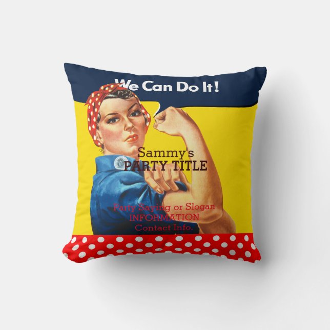 Coussin C'est votre partie de Rosie que le coup (Recto)
