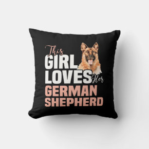 Coussin Cette Fille Aime Son Berger Allemand