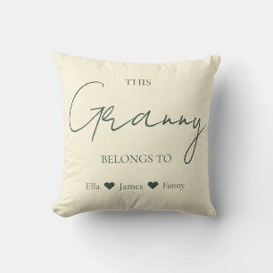 Coussin Cette grand-mère appartient aux petits-enfants Nom
