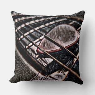 Coussin Chaînes De Guitare En Cuir