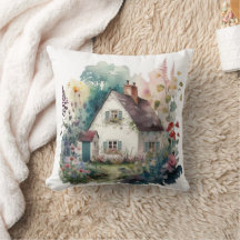 Chalet de printemps Décor de maison Jeu d'oreiller
