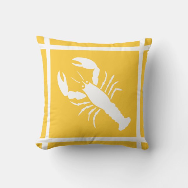 Coussin Chambre de plage du homard | (Recto)