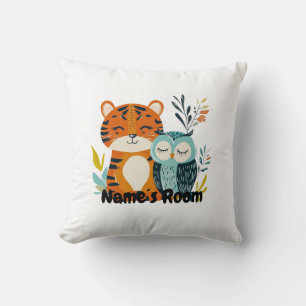 Coussin Chambre d'enfant personnalisée avec motif de tigre