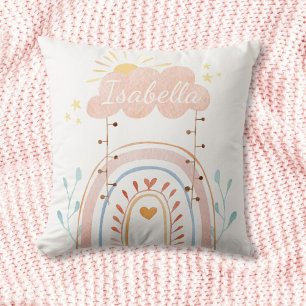 Coussin Chambre d'enfant personnalisée avec prénom aquarel