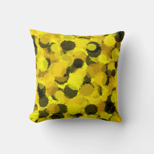 Coussin Chambre Motif Abstraite Sunflower Jaune Été