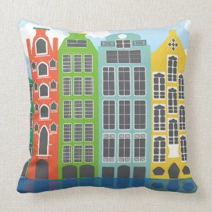 Coussin Chambres d'Amsterdam dans le carreau 20" de