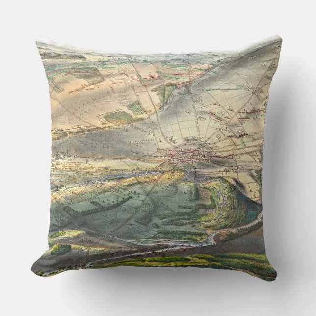 Coussin Champ de bataille 1863 de Gettysburg (Recto)