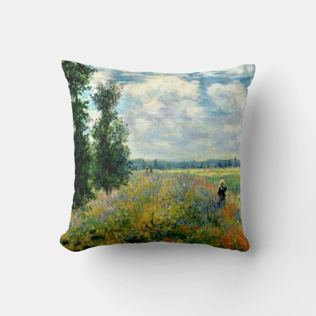 Coussin Champ de pavot, Argenteuil - Beaux-arts de Claude  (Recto)