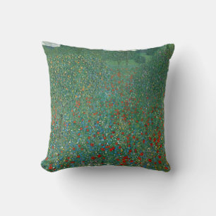 Coussin Champ de pavots par Gustav Klimt, Art Nouveau vint
