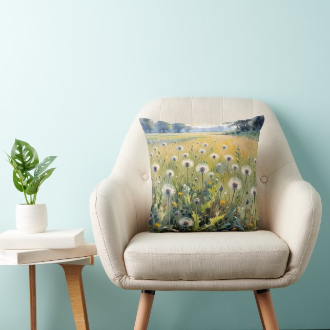 Coussin Champ de pellicule aquarelle (Chaise)
