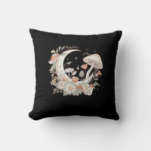 Coussin Champignon esthétique Lune Goblincore et Cottageco