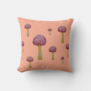 Coussin Champignons à taches rouges et blanches