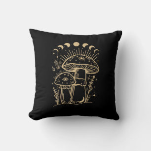 Coussin Champignons & Cottage Minimaliste  Esthétique Gobl