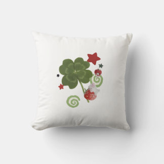 Coussin Chanceux Trèfle à Quatre Feuilles & Coccin