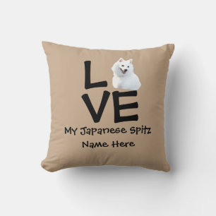 Coussin Changer de nom Texte photo Japonais Spitz Love Chi