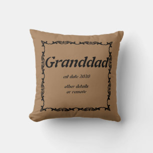 Coussin Changer le nom du grand-père - Grand-père date de 