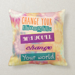 Coussin Changez vos pensées et vous changement votre mond