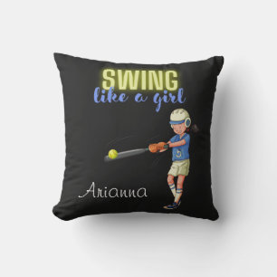 Coussin Chanter Comme Une Fille Softball