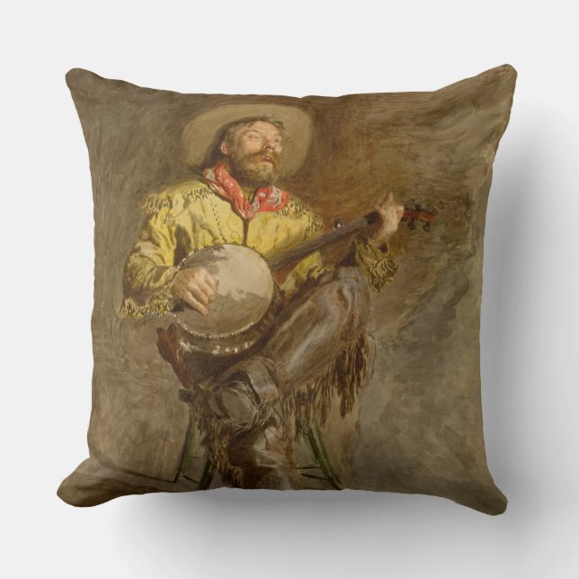 Coussin Chanter Espagnol Cowboy à Banjo jouer à la chanson (Recto)