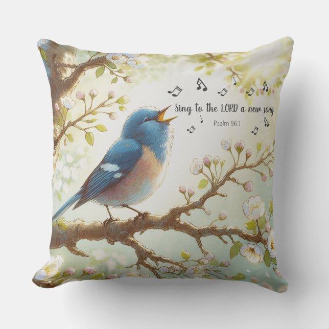 Coussin Chantez À L'Éternel Un Nouveau Psaume De Chanson 9 (Recto)