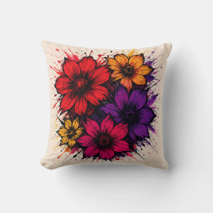 Coussin Chaos Bloom - Gras Floral Splash
