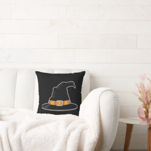 Coussin Chapeau De Sorcière Et Chapeau De Sorcière Orange 
