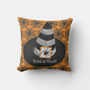 Coussin Chapeau de sorcière Halloween Black Spider / Épouv