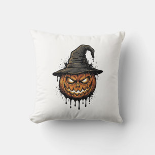 Coussin Chapeau De Sorcière Vintage Citrouille Graphique H