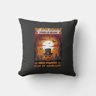 Coussin Chapeau haut de forme de citrouille d'Halloween de