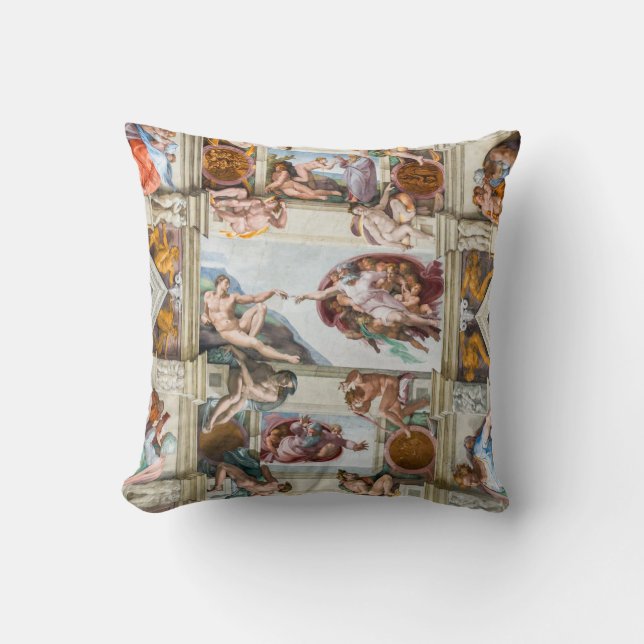 Coussin Chapelle Sixtine Michelangelo - Vatican, Rome, Ita (Recto)