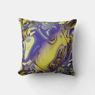 Coussin Charbon jaune pourpre Orné Méditerranée look
