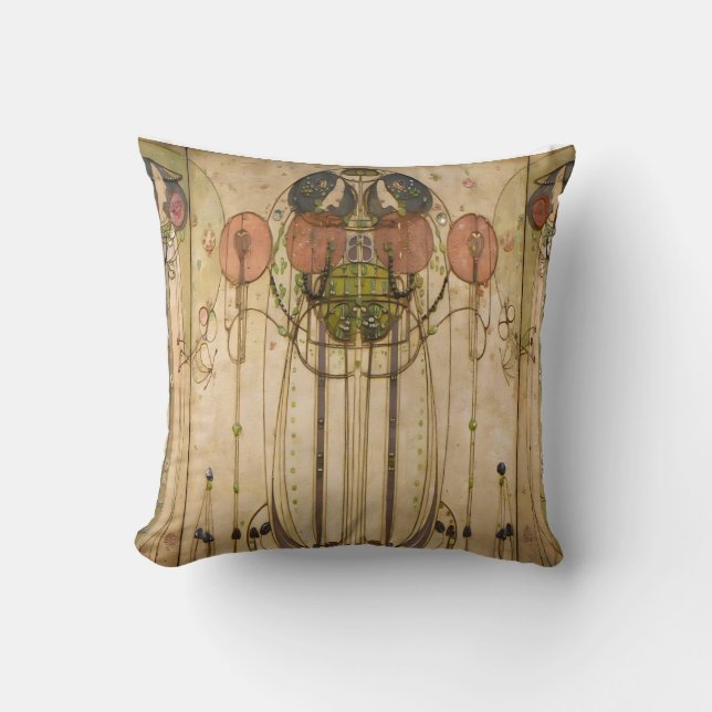 Coussin Charles Mackintosh - La Wassail (Recto)