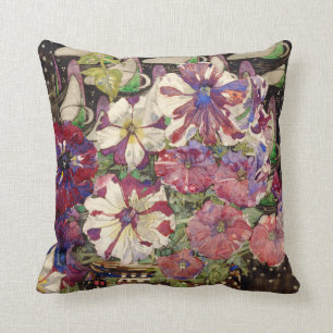 Coussin Charles Rennie Mackintosh - Petunias