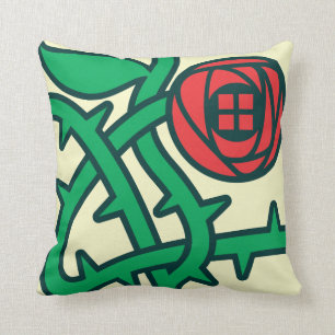 Coussin Charles Rennie Mackintosh Rose Motif Throw Pillo