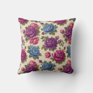 Coussin Charme Ancien Accent Botanique de Rose