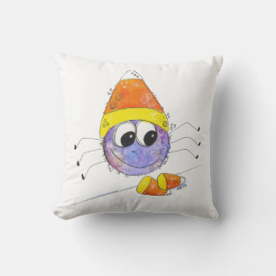 Coussin Charme blanc bonbon araignée de maïs