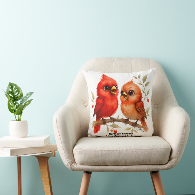 Coussin Charme Cardinal du Nord (Chaise)