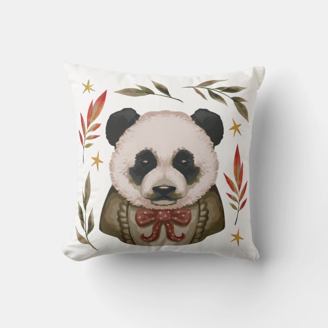 Coussin Charme de Panda vintage (Recto)