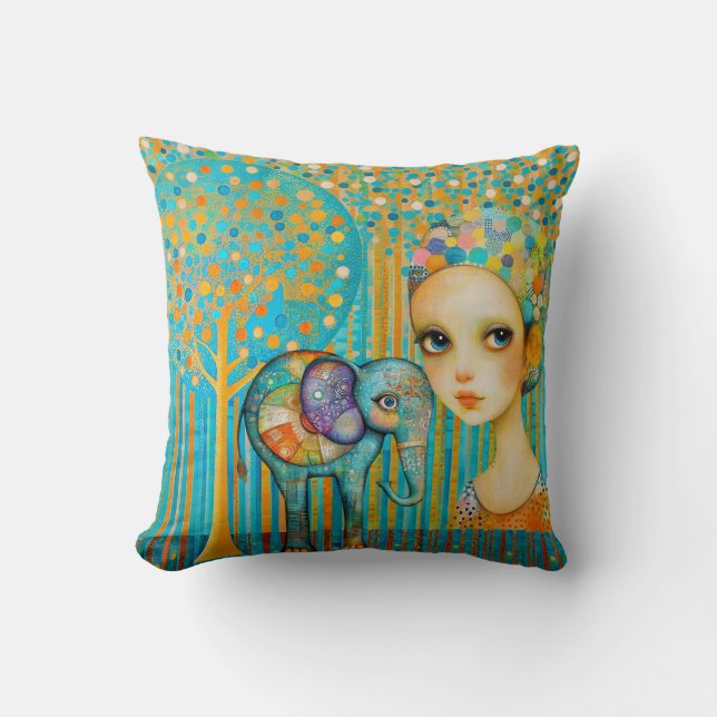 Coussin Charme des éléphants (Recto)