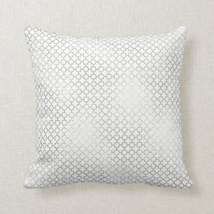 Coussin Charme géométrique sensible blanc d'art déco de