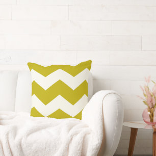 Coussin Chartreuse Moderne Zigzag Chevron Motif