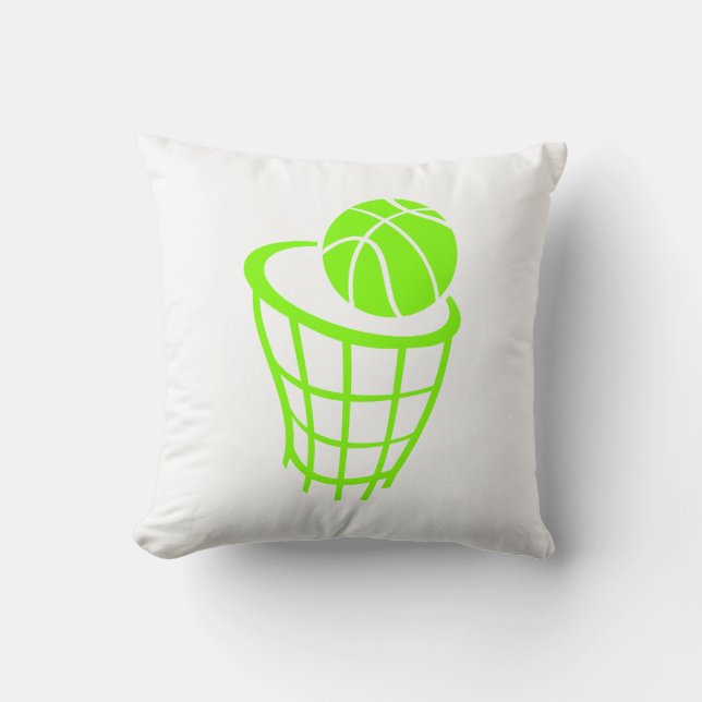 Coussin Chartreuse, Neon Green Basketball (Recto)