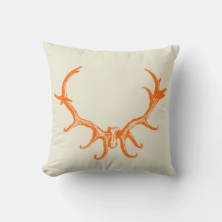 Coussin Chasse élégant Rustic Deer Antler Retro Art Stag