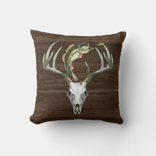 Coussin Chasse Rustique Antlers Pêche