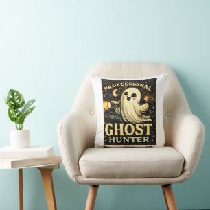 Coussin Chasseur de Fantômes Professionnel Drôle Halloween