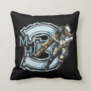 Coussin Chasseur masculin avec Bowgun, armure en acier 2