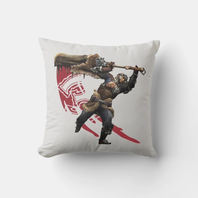 Coussin Chasseur masculin avec la grande armure 2 d'épée (Recto)